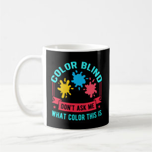 Caneca De Café Visões dos Óculos de Ensaio Cegos de Cores