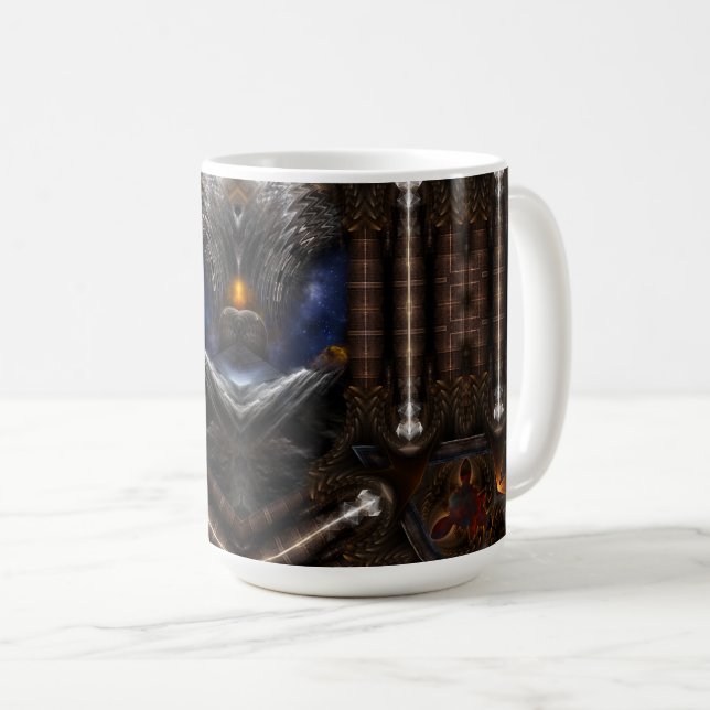 Caneca De Café Visões Steampunk (Frente Esquerda)