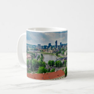 Caneca De Café Vista aérea de Vilnius, Lituânia