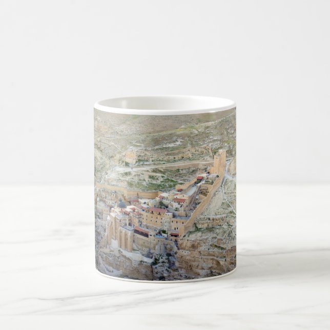 Caneca De Café Vista aérea do monastério de março Saba (Centro)