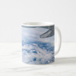 Caneca De Café Vista Aérea dos Alpes Nevados – Voo para Veneza