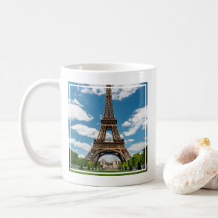 Caneca De Café Vista da Torre Eiffel do Parque Público Champ de M