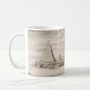 Caneca De Café Vista das pirâmides perto da tumba dos Reis Egípci