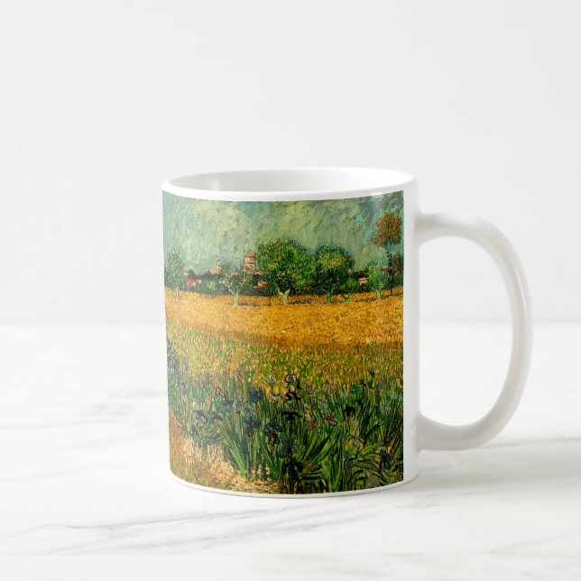 Caneca De Café Vista de Arles com Irlandeses por Vincent van Gogh (Direita)