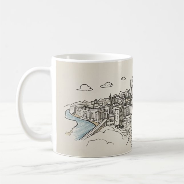 Caneca De Café Vista de Cidade (Esquerda)