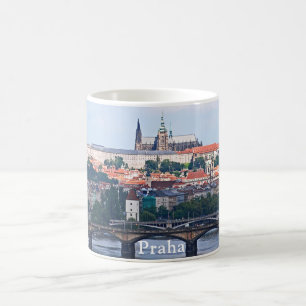 Caneca De Café Vista de Praga da fortaleza de Vyšehrad