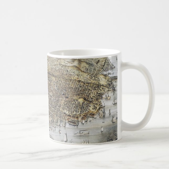 Caneca De Café Vista de San Francisco, 1878 (Direita)