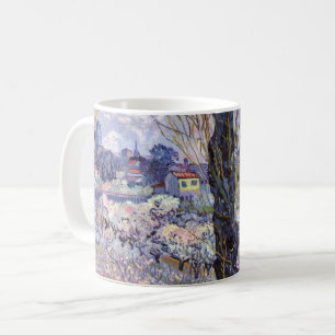 Caneca De Café Vista de Van Gogh de Arles Pomares Floridos Impres