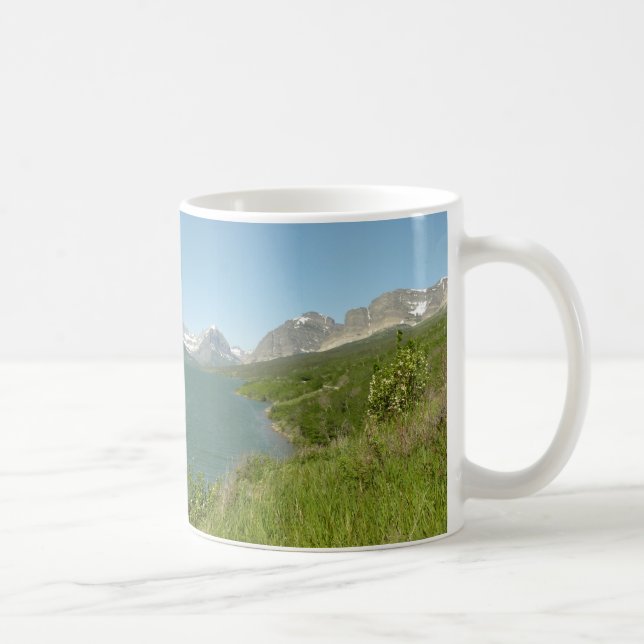 Caneca De Café Vista do Lago Swiftcurrent no Parque Nacional Glac (Direita)
