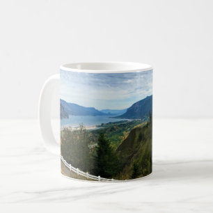 Caneca De Café Vista do rio Columbia, desfiladeiro do rio Columbi