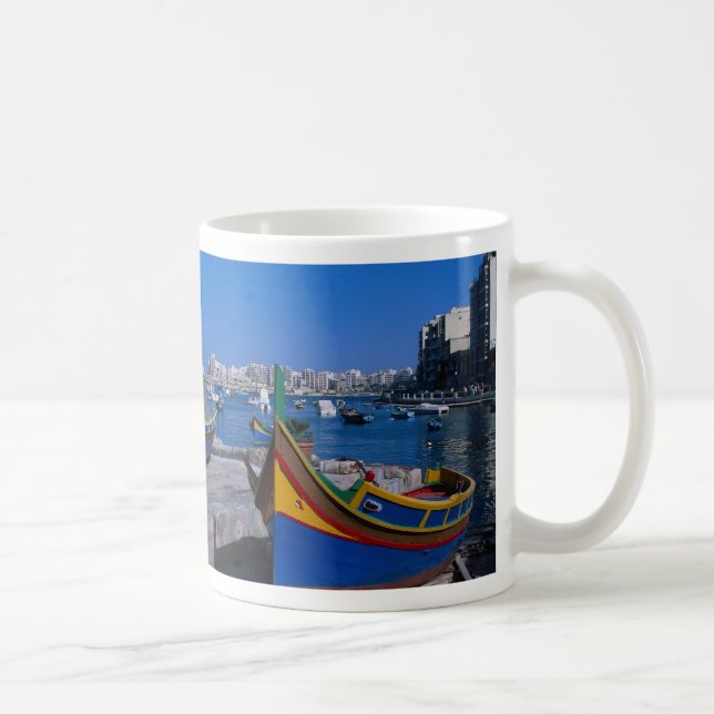 Caneca De Café Vista do St. juliana, Malta (Direita)