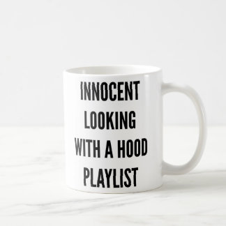 Caneca De Café Vista inocente com uma boa lista de canções