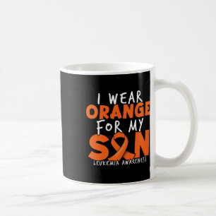 Caneca De Café Vista Laranja Para O Meu Filho. Sensibilização par