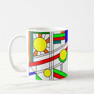 Caneca De Café Vista Moderna de Vidro Estreito