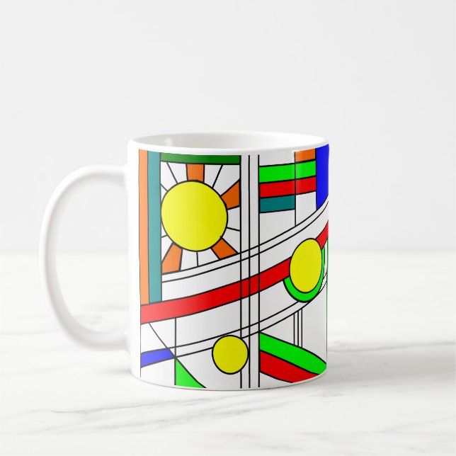 Caneca De Café Vista Moderna de Vidro Estreito (Esquerda)