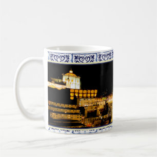 Caneca De Café Vista nocturna da Ponte D. Luís I no Porto