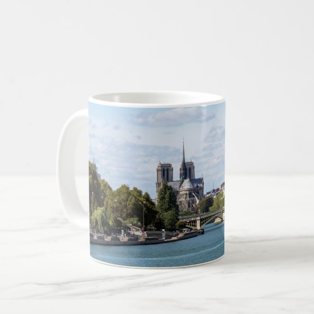 Caneca De Café Vista Notre Dame de Paris de Pont d'Austerlitz (Frente Esquerda)