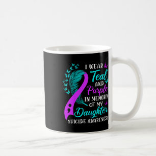 Caneca De Café Vista Roxo Teal Em Memória Da Minha Filha Suicida
