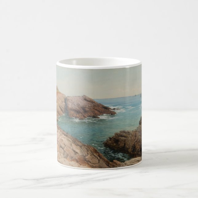 Caneca De Café Vista sobre o mar (Paisagem Costeira) (Marinha) (Centro)