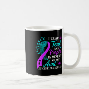 Caneca De Café Vista Teal E Roxo Em Memória Do Suicídio Da Minha