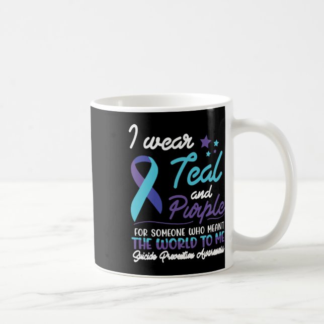 Caneca De Café Vista Teal E Roxo Para Alguém Que Quer Dizer O Tra (Direita)