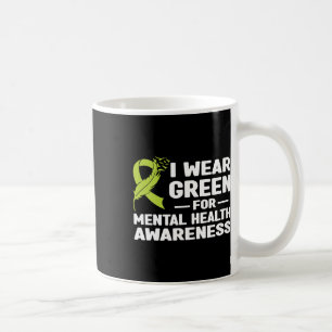 Caneca De Café Visto Verde Para Sensibilização Para A Saúde Menta