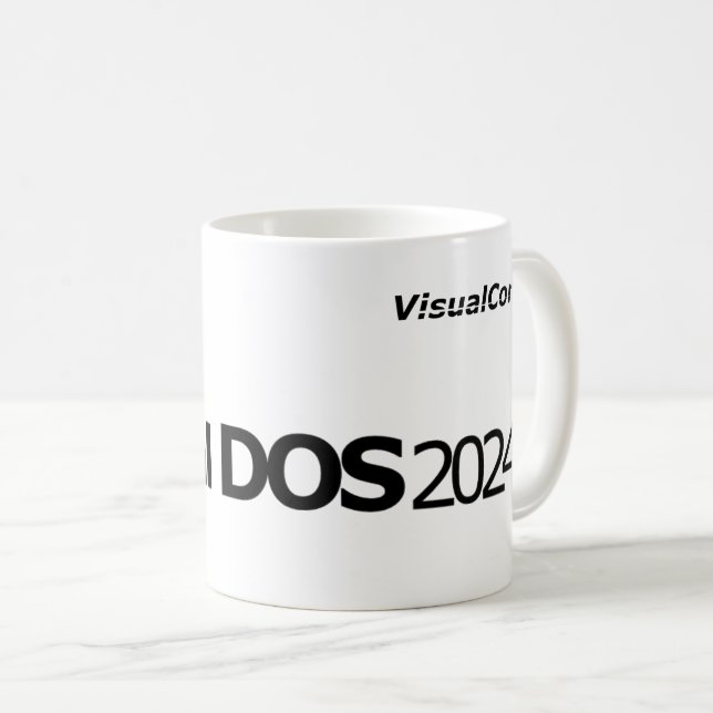 Caneca De Café Visual DOS 2024 Mug (Frente Esquerda)