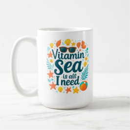 Caneca de Café Vitamin Sea - Vibrações da Praia pa