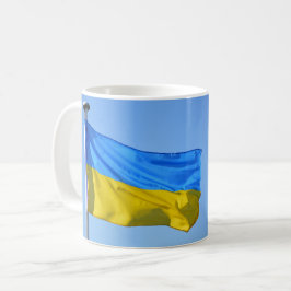 Caneca De Café Vitória da bandeira para a Ucrânia