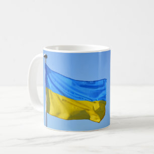 Caneca De Café Vitória da bandeira para a Ucrânia