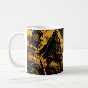 Caneca De Café Vitória do Samurai (勝) – Campo de Batalha Dourado