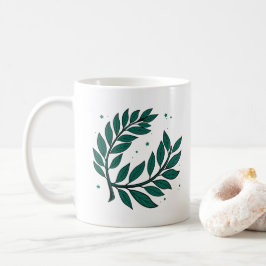 Caneca De Café Vitória E Realização De Green Laurel Wreath