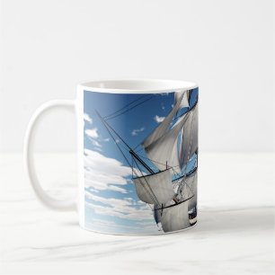 Caneca De Café Vitória HMS, ilustração gerada por computador 3D.