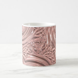 Caneca De Café vitoriano elegante cor-de-rosa rosa
