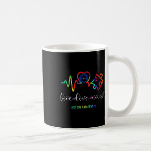 Caneca De Café Viva Amar Aceitar Consciencialização do Autismo 1 