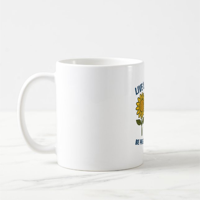 Caneca De Café Viva Como um Cão Esteja Presente, Seja Feliz (Esquerda)