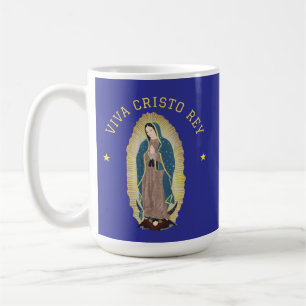 Caneca De Café Viva Cristo Rey Católica Romana Nossa Senhora Guad