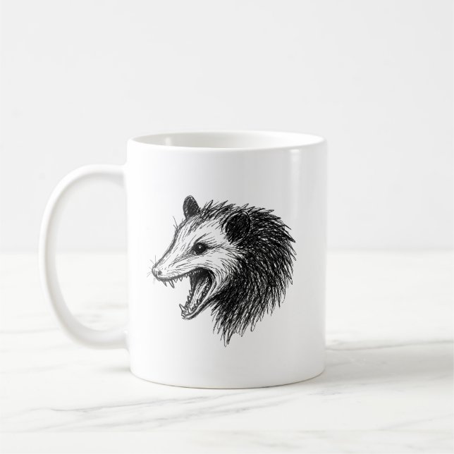 Caneca De Café Viva Falso A Sua Morte Comendo Lixo Engraçado Ogam (Esquerda)