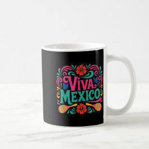 Caneca De Café Viva México arte popular colorido independência me