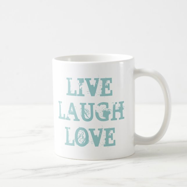Caneca de café viva ri amor para amigos e familiar (Direita)
