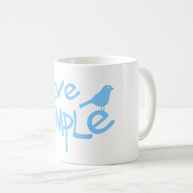 Caneca De Café Viva Simples (Frente Esquerda)