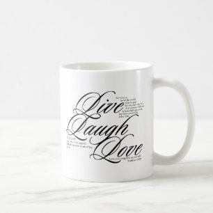 Caneca De Café Vive o amor do riso com a escritura