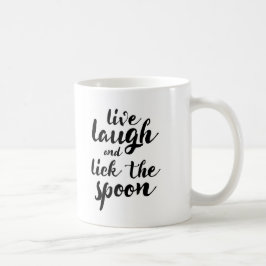 Caneca De Café Vive o riso e lambe a colher