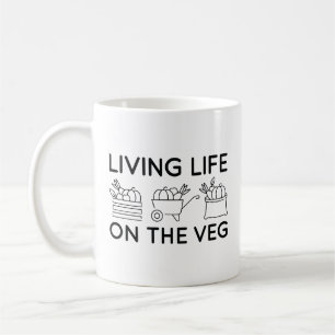 Caneca De Café Vivendo A Vida No Veg