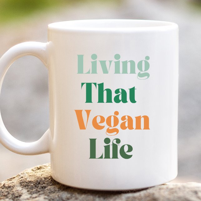 Caneca De Café Vivendo Aquela Mug Vegan Life (Criador carregado)