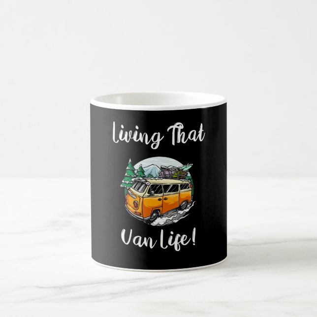 Caneca De Café Vivendo Aquela Van Life! (Centro)