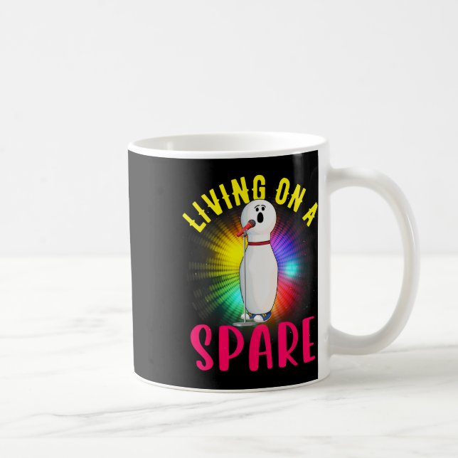 Caneca De Café Vivendo Em Uma Camisa Da Equipe Da Boliche De Cami (Direita)