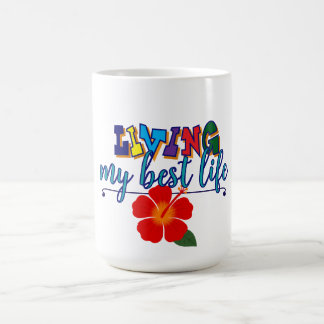 Caneca De Café "Vivendo Minha Melhor Vida"