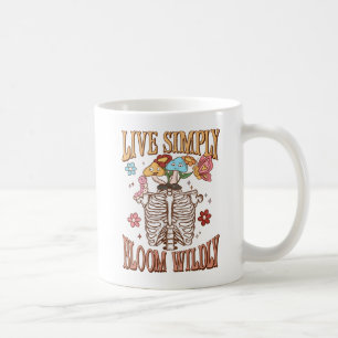 Caneca De Café Viver Simplesmente, Sangue Selvagem - Esqueleto e 