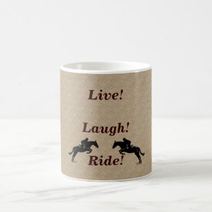 Caneca De Café Vivo! Riso! Cavalo do passeio